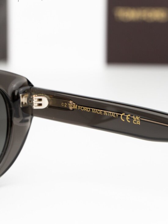 Tom Ford Women Sunglasses Transparent Grey Smoke Oval FT1296-K 20A NEW AUTHENTIC main image 6